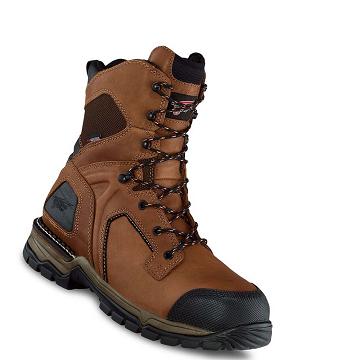 Red Wing FlexForce® 8-inch Safety Toe Men's Waterproof Boots Brown | ZA 409ZUT